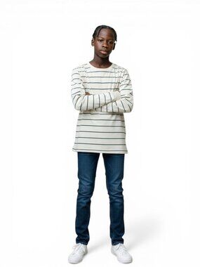 Cat & Jack Boys Long Sleeve Striped T-Shirt Size 8 (A1)